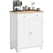 HOMCOM Rubber Wood Top Kitchen