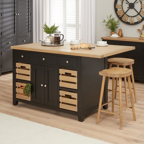 Kitchen island with bar table - kitchen,