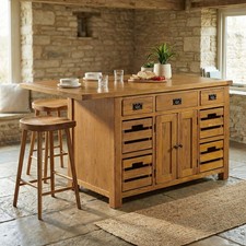 Kitchen Island with Bar Top (4
