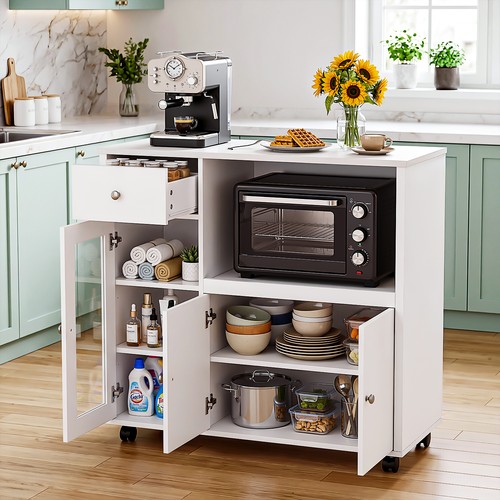 Sideboard with microwave - microwave, shelf