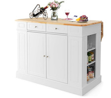 Kitchen Island Extendable W/
