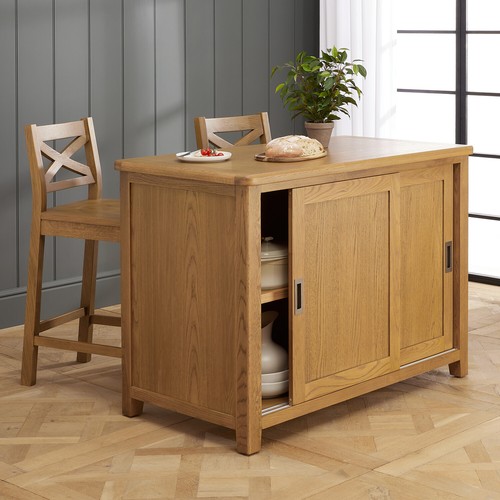 Kitchen island with - with, oak